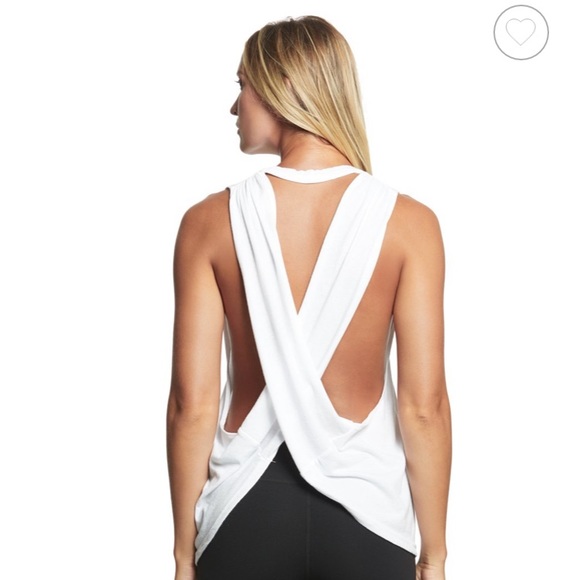 Free People Tops - White Free People Open Back Tank